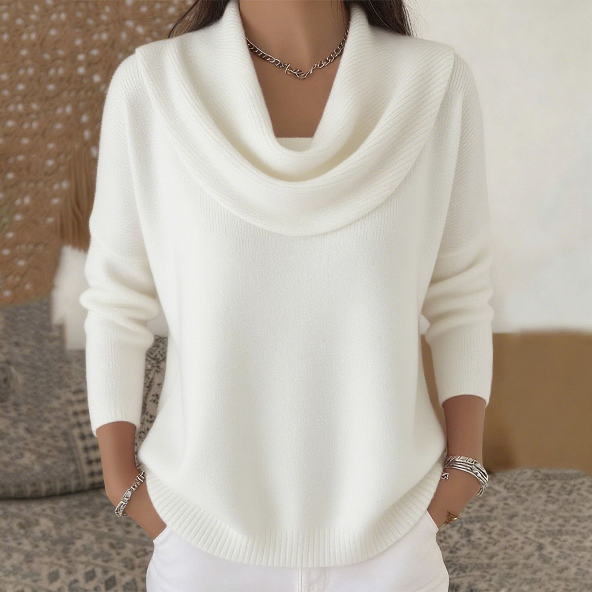 Marie™ | Women's Cowl Neck Knit Sweater