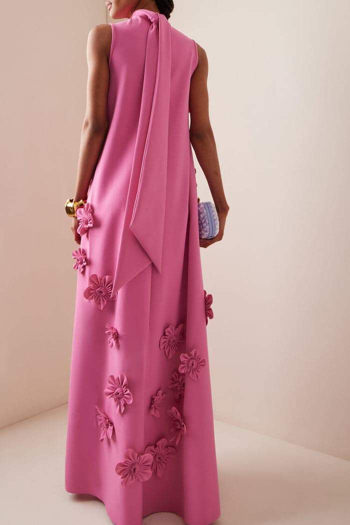 Rosalie™ | Floral Appliqué Elegance Maxi Dress