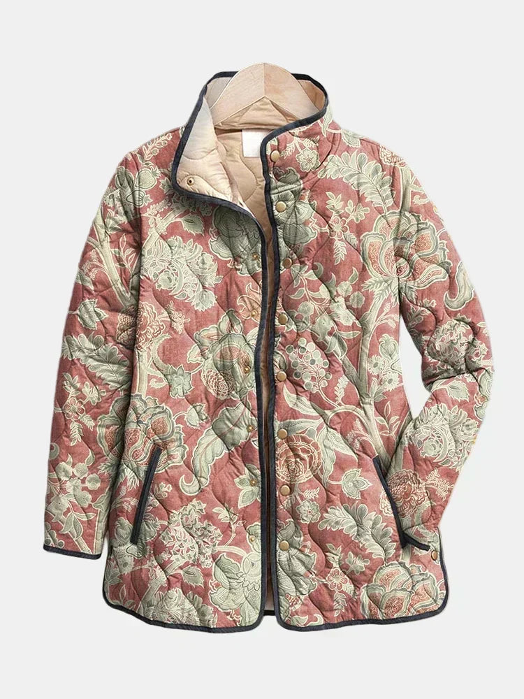 Winona™ | Vintage Botanical Floral Quilted Jacket