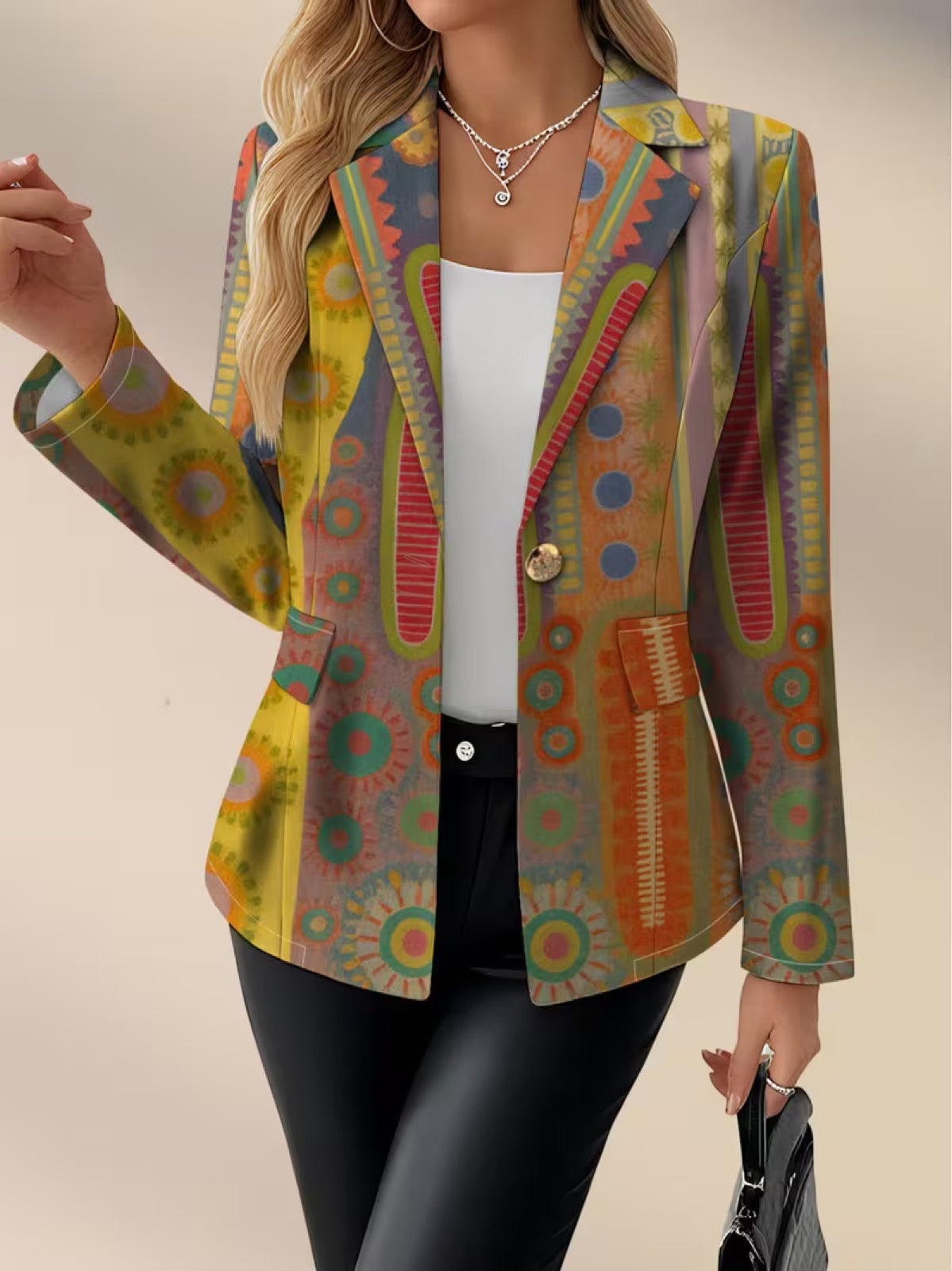 Faustina™ | Bohemian Medallion Tailored Blazer
