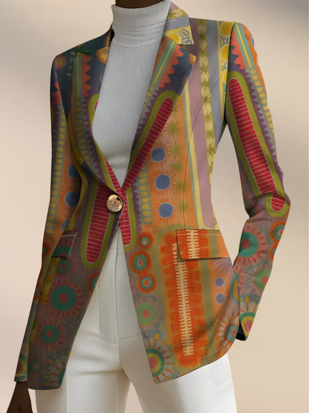Faustina™ | Bohemian Medallion Tailored Blazer