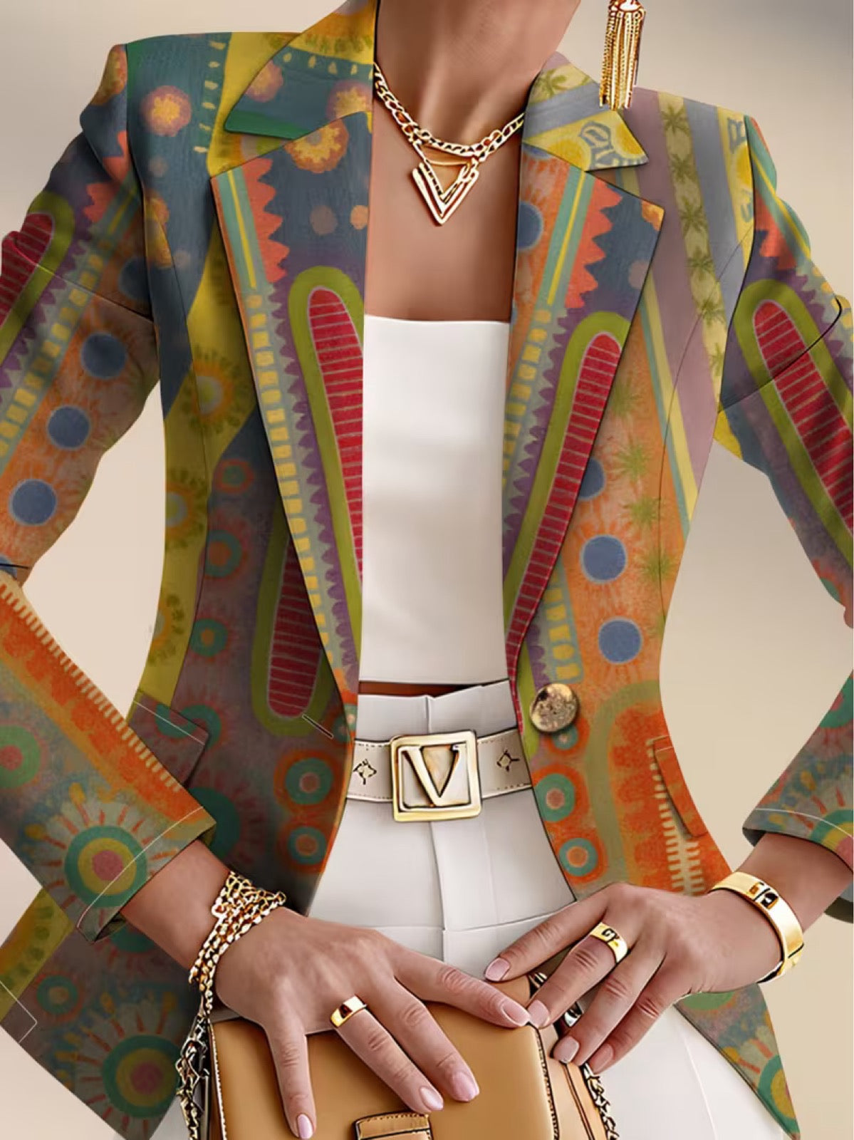 Faustina™ | Bohemian Medallion Tailored Blazer