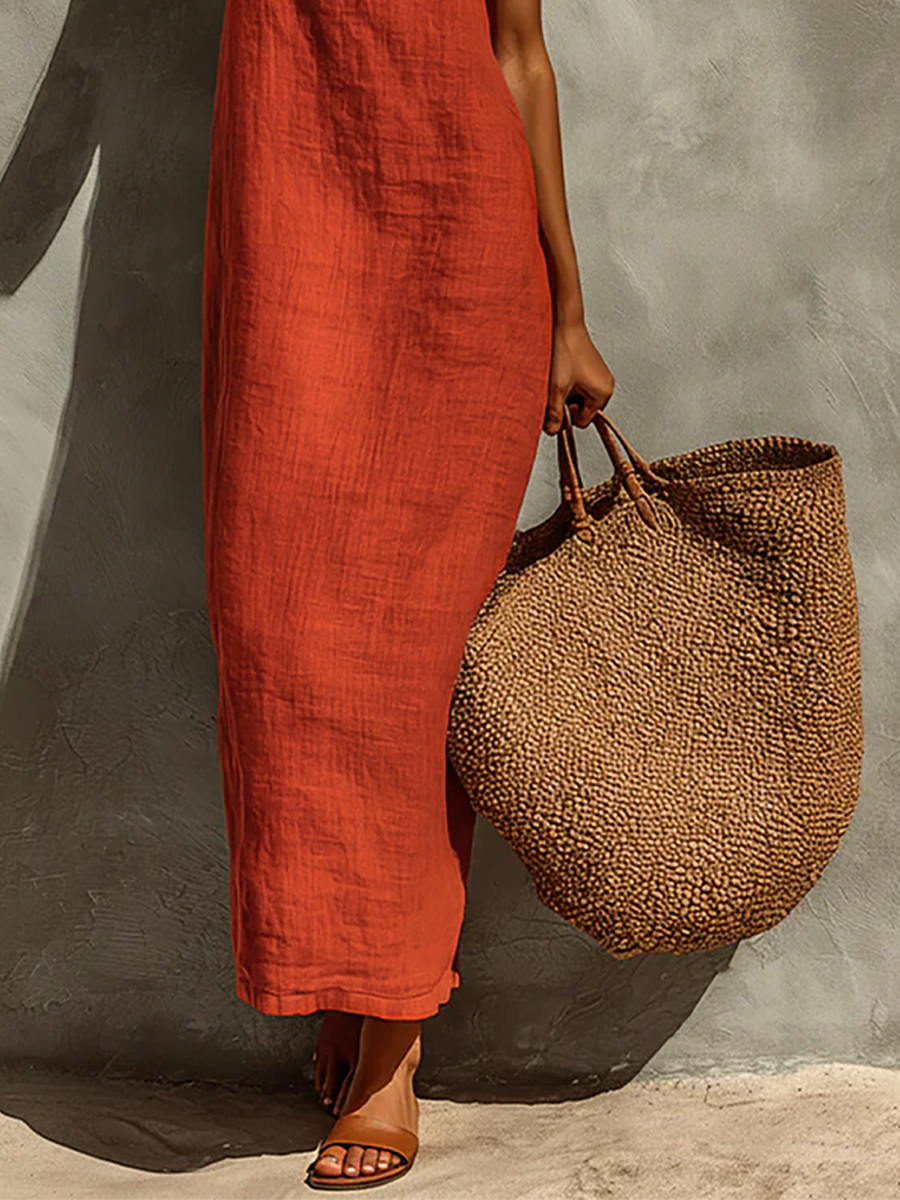 Delaney | Minimalist Cotton Summer Maxi Dress