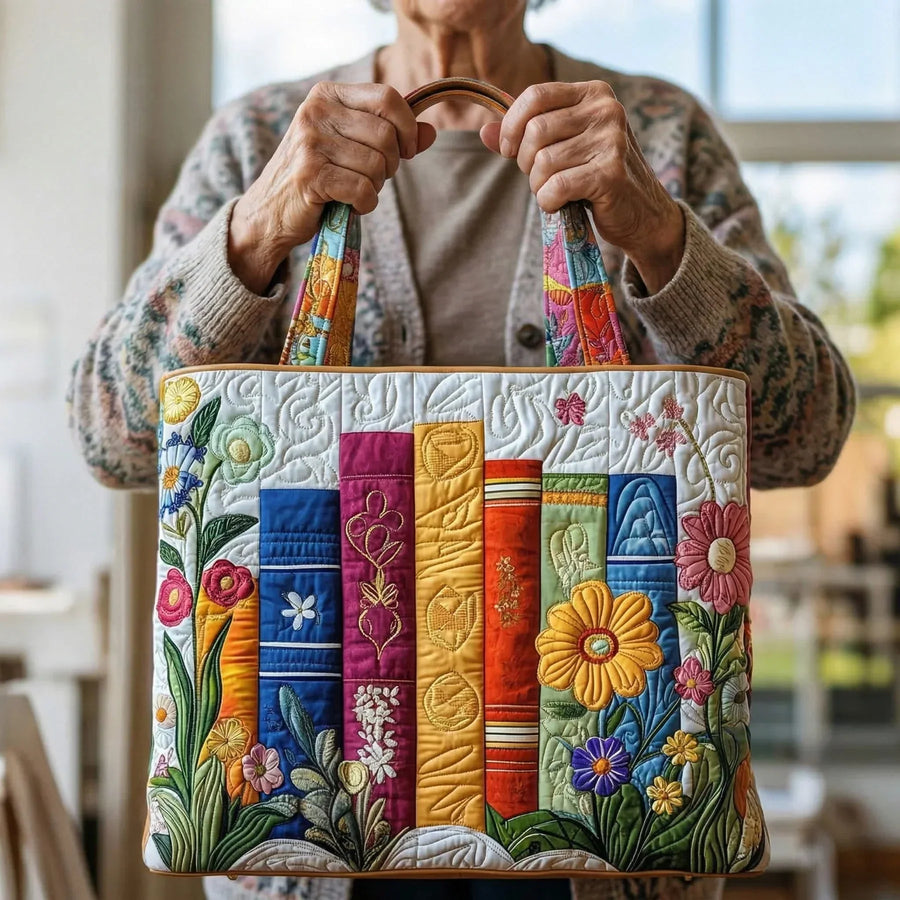 Paige™ | Enchanted Floral Library Quilted Tote Bag