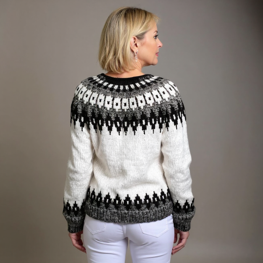 Althea™ | Nordic Fair Isle Button-Front Cardigan