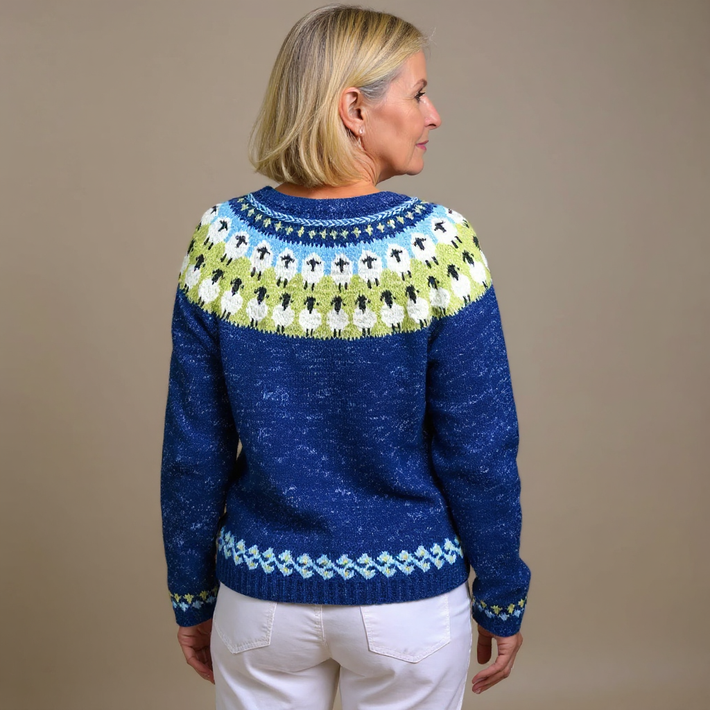 Fiona™ | Nordic Fair Isle Button-Front Cardigan