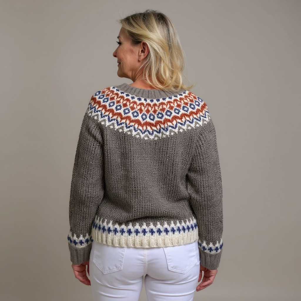 Clara™ | Nordic Fair Isle Button-Front Cardigan