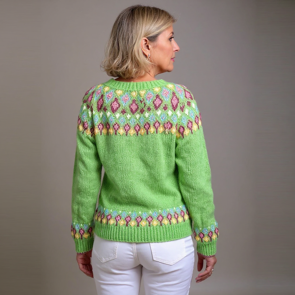 Millie™ | Nordic Floral Button-Front Cardigan