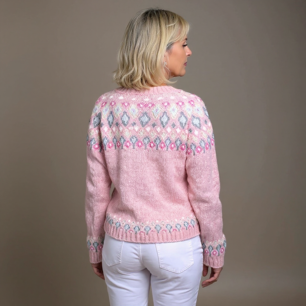 Rosalie™ | Nordic Floral Button-Front Cardigan