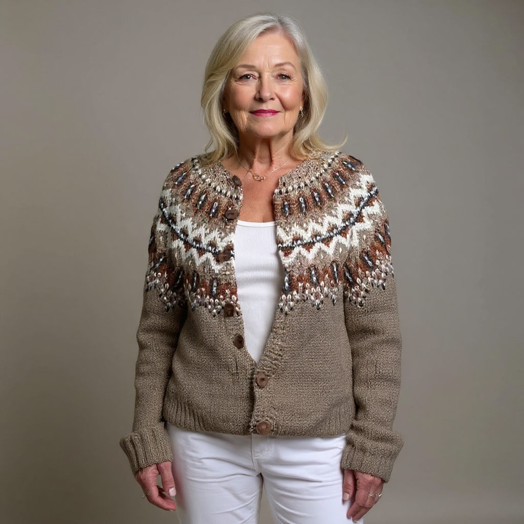 Harlow™ | Nordic Fair Isle Button-Front Cardigan