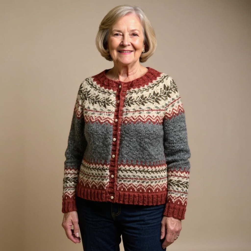 Sorrelle™ | Nordic Fair Isle Button-Front Cardigan