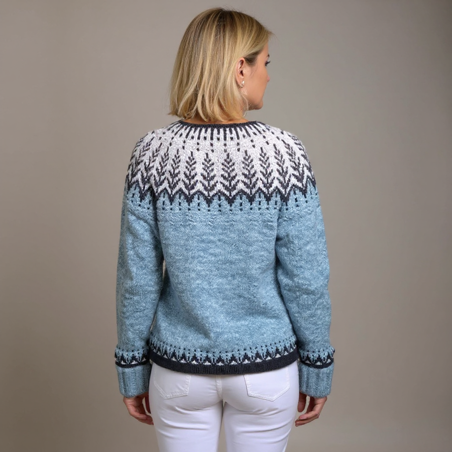 Freya™ | Nordic Fair Isle Button-Front Cardigan