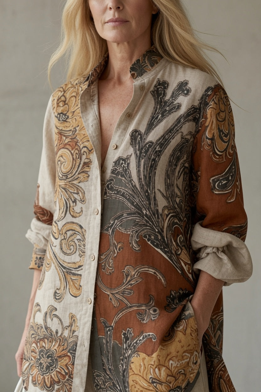 Talia™ | Vintage Printed Relaxed Two-Piece Set