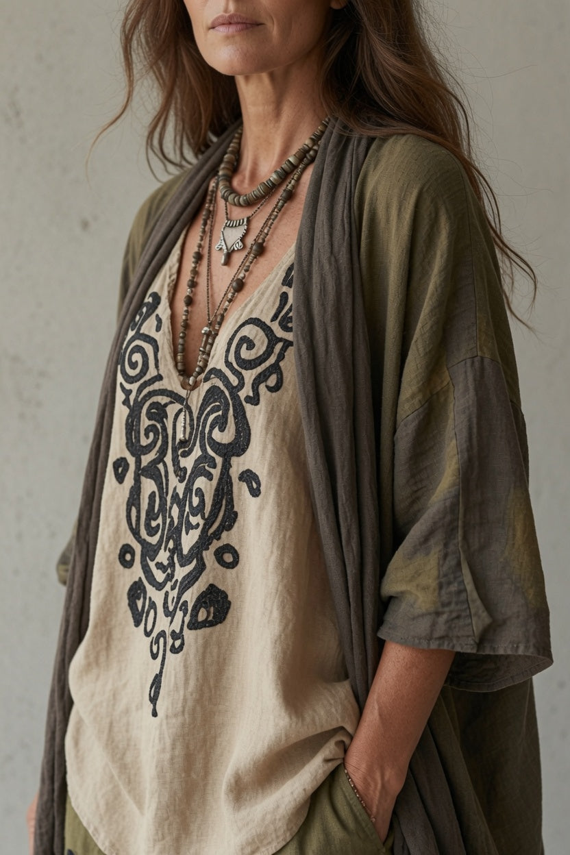 Tara™ | Bohemian Embroidered Three-Piece Set