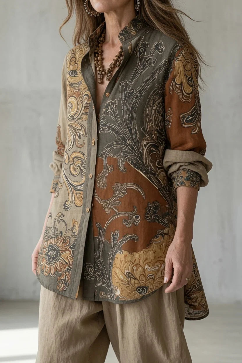 Talia™ | Vintage Printed Relaxed Two-Piece Set