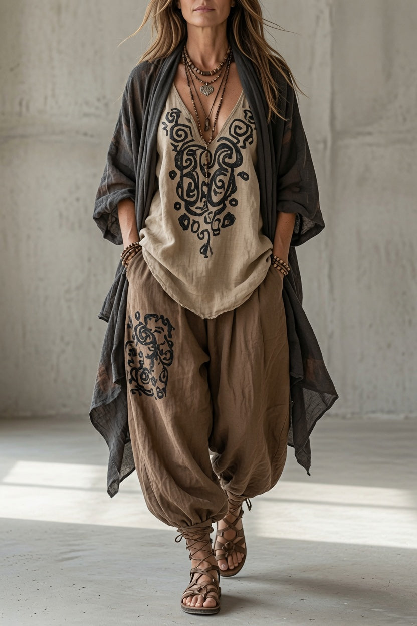 Tara™ | Bohemian Embroidered Three-Piece Set