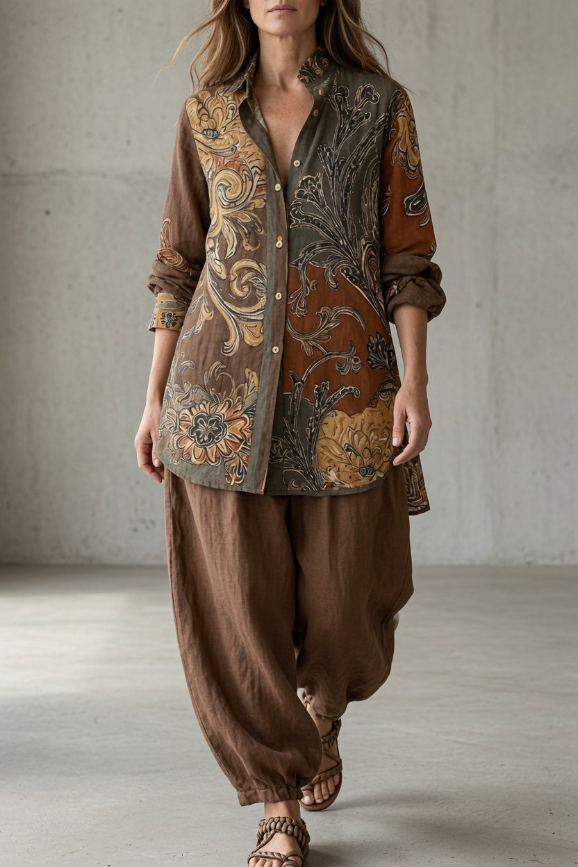 Natalie™ | Vintage Paisley Relaxed Two-Piece Set