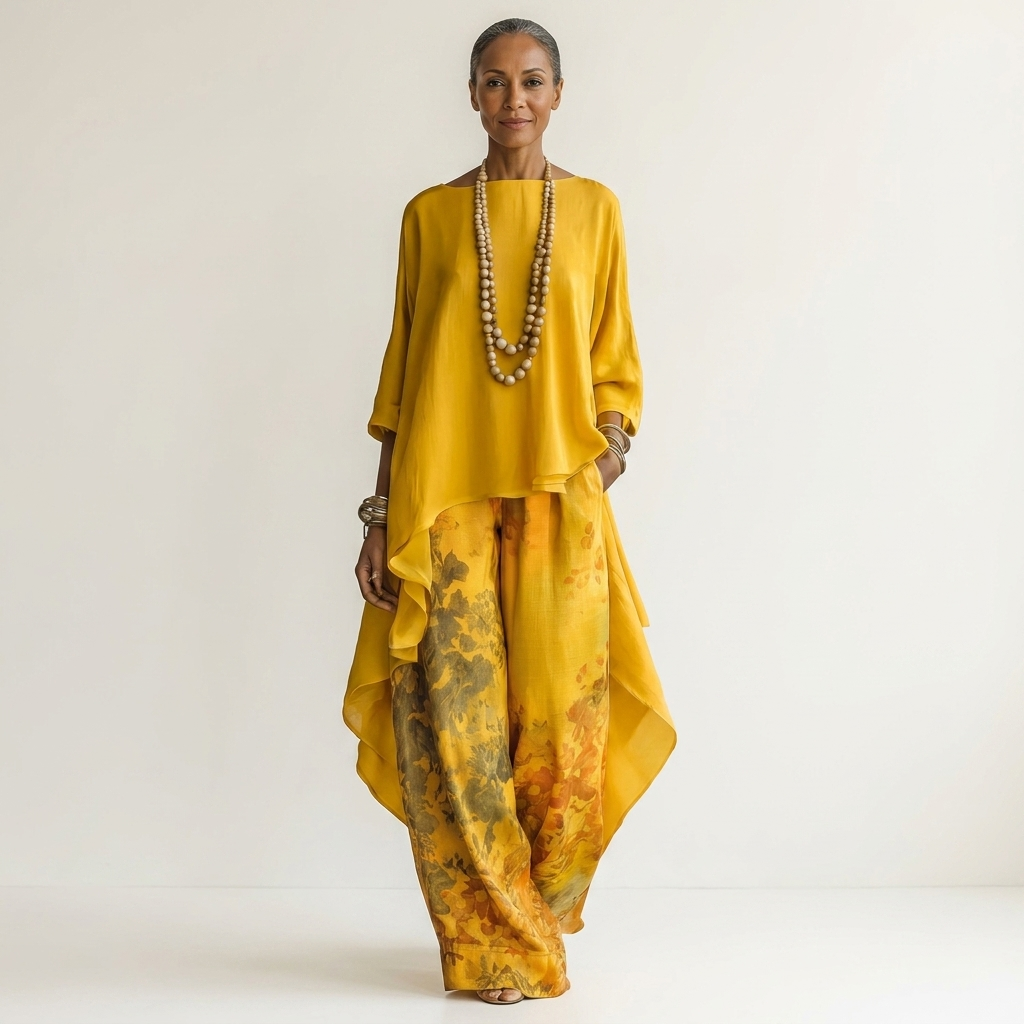 Celeste™ | Asymmetrical Linen Two-Piece Set