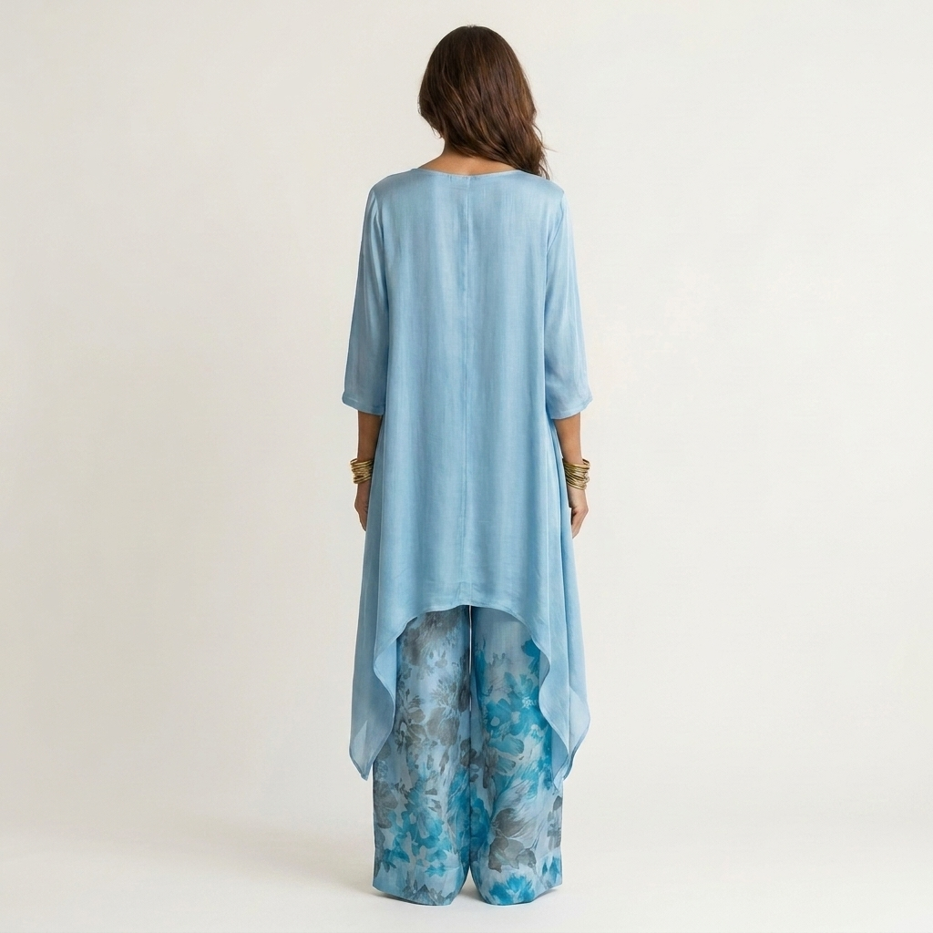Celeste™ | Asymmetrical Linen Two-Piece Set
