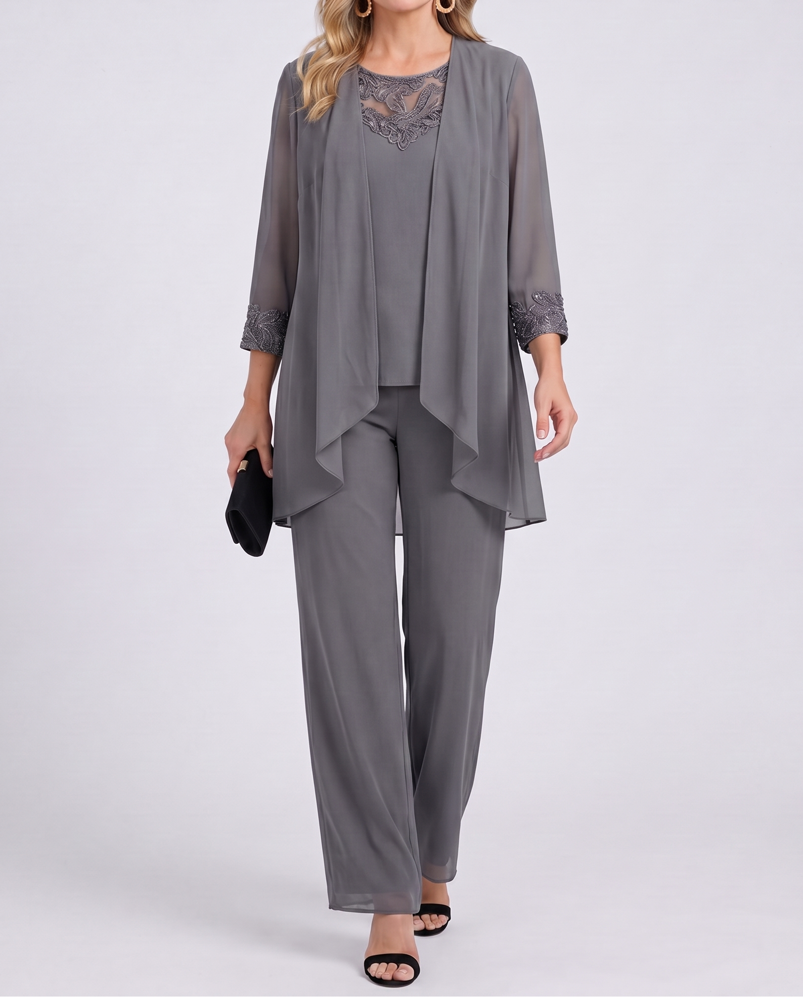 Elodie™ | Flowing Jacket & Wide-Leg Pant Set