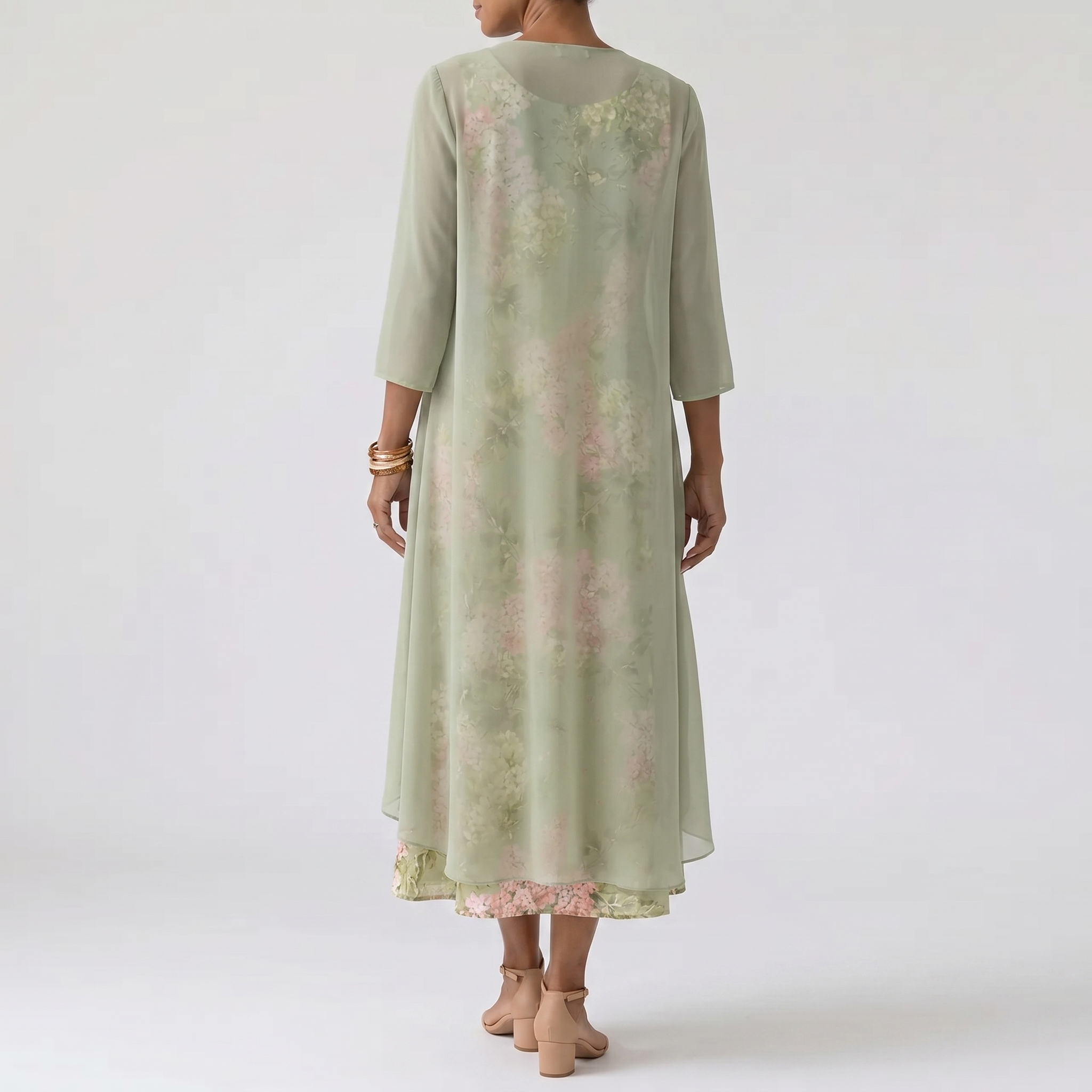 Lilliana | Botanical Garden Layered Midi Dress