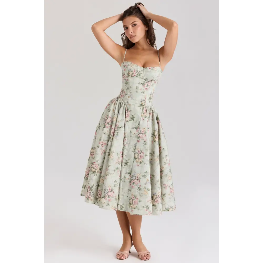Sylvanna™ | Secret Garden Cotton Midi Dress