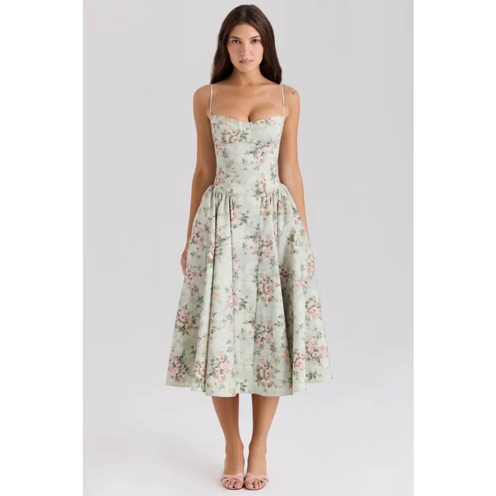 Sylvanna™ | Secret Garden Cotton Midi Dress