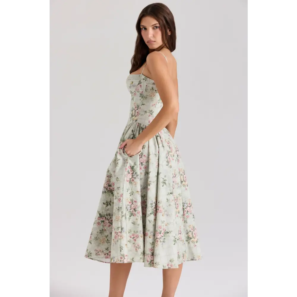 Sylvanna™ | Secret Garden Cotton Midi Dress