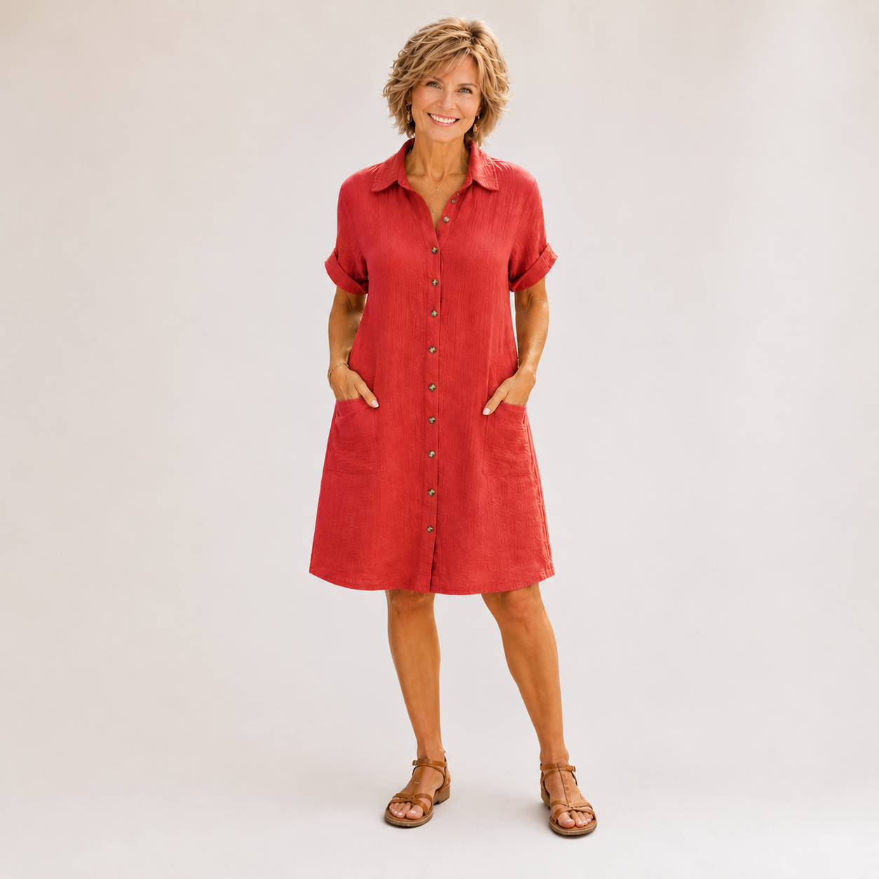 Madeline™ | Relaxed Linen Shirt Dress