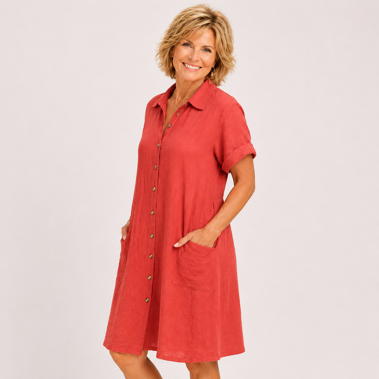 Madeline™ | Relaxed Linen Shirt Dress