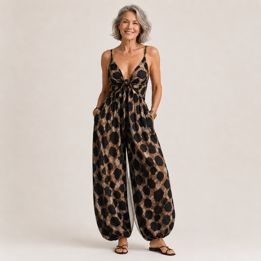 Zahara™ | Bohemian Animal Print Jumpsuit