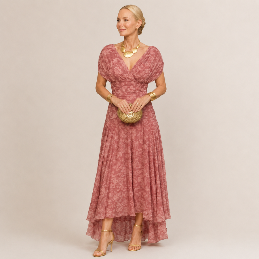 Anastasia™ | Romantic Floral Wrap Maxi Dress