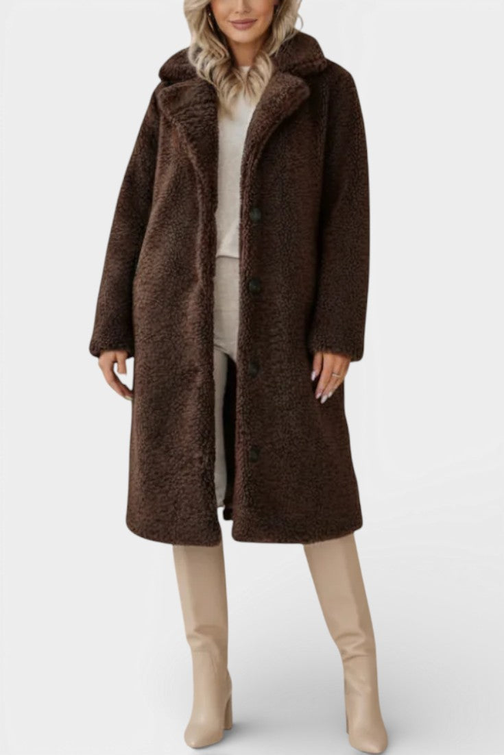 Verdeline™ | Oversized Teddy Longline Winter Coat