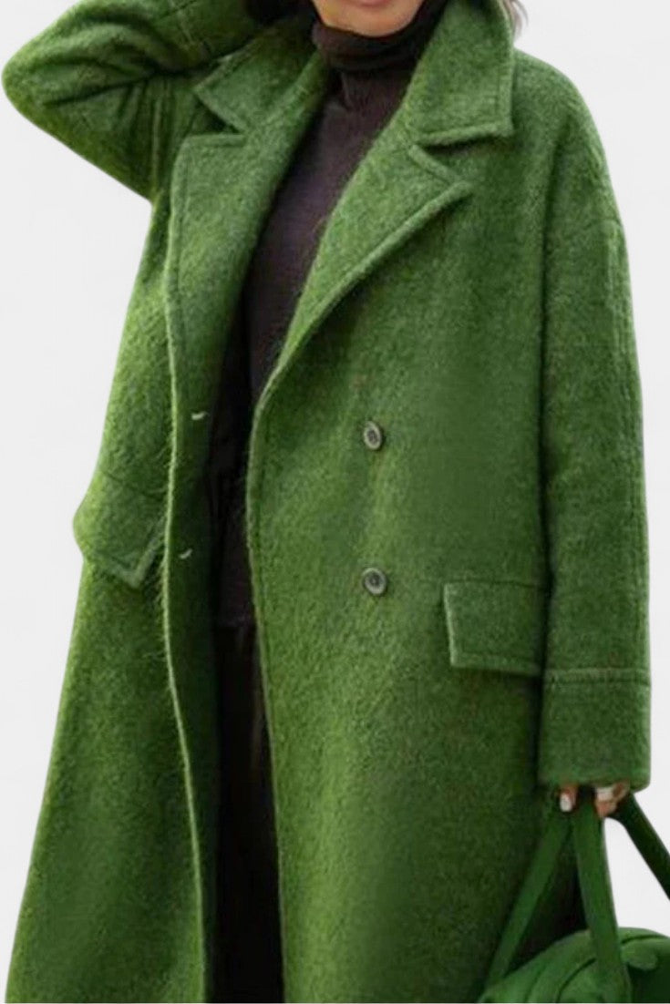 Veradelle™ | Oversized Double-Breasted Longline Coat