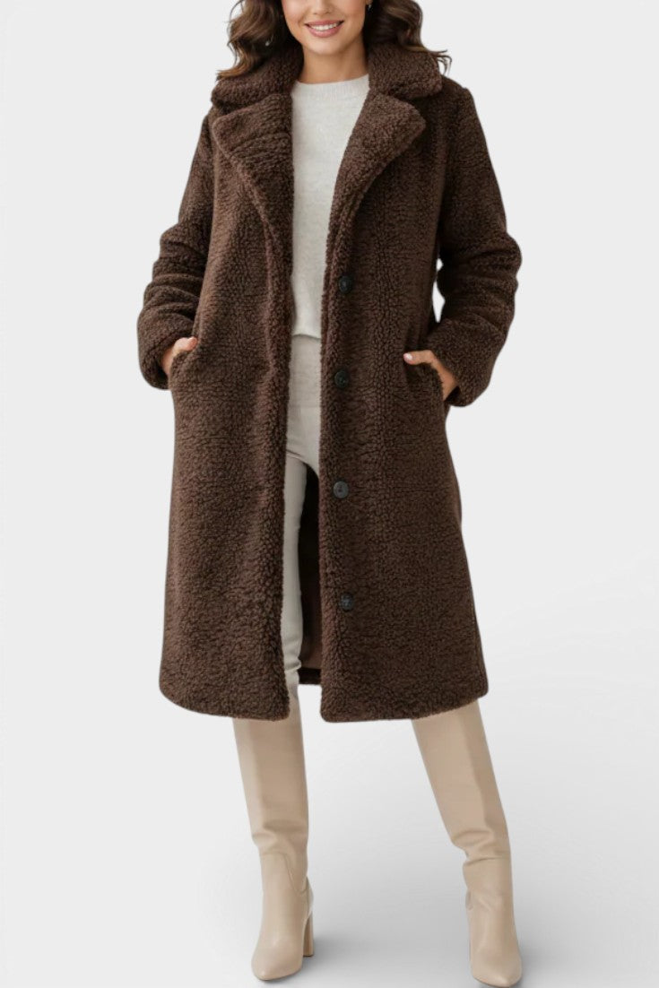 Verdeline™ | Oversized Teddy Longline Winter Coat