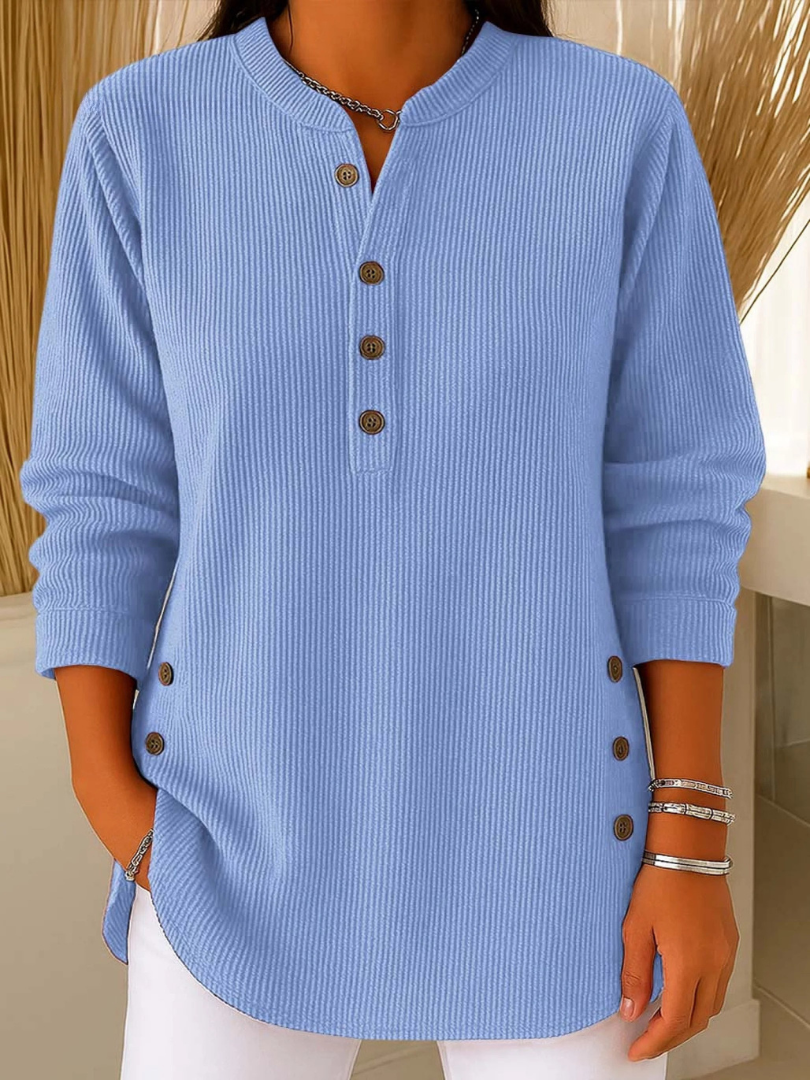 Renata™ | Women's Ribbed Button Detail Tunic