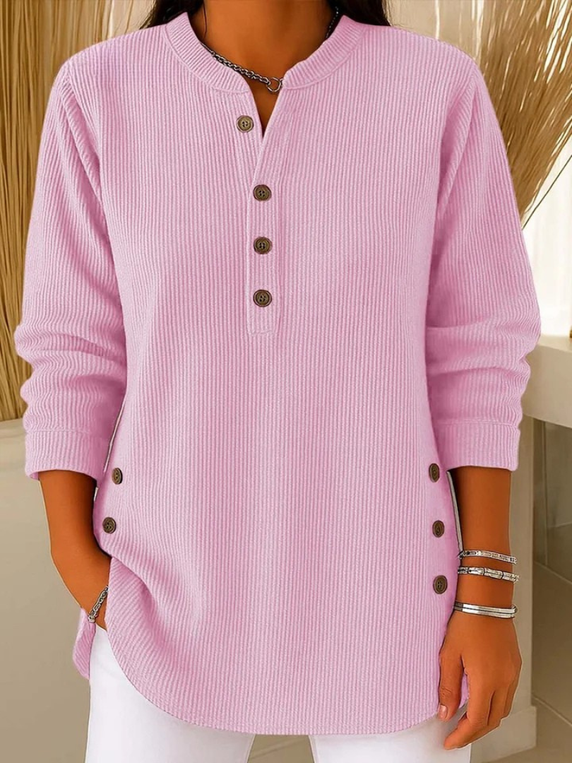 Renata™ | Women's Ribbed Button Detail Tunic