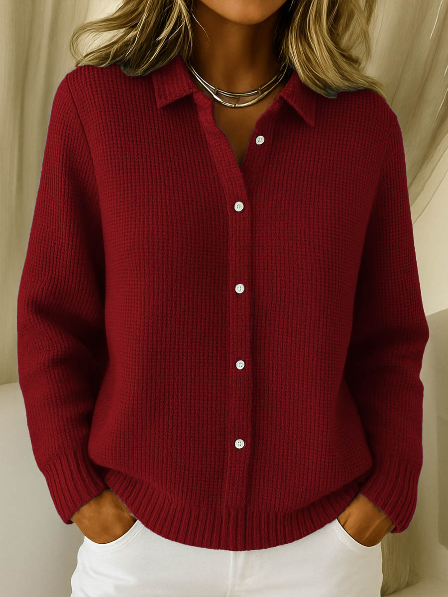 Amari™ | Women's Classic Waffle Knit Cardigan