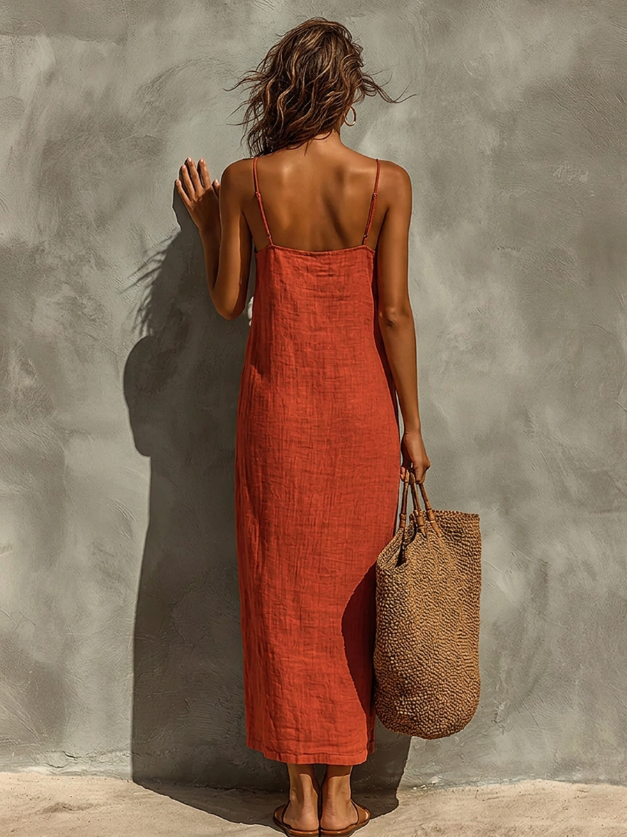 Delaney | Minimalist Cotton Summer Maxi Dress