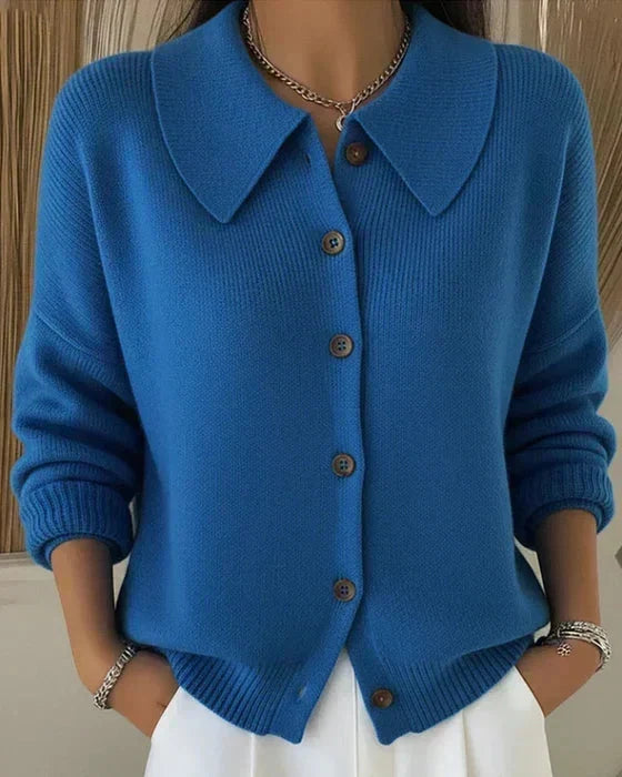 Amara™ | Women's Classic Collared Knit Cardigan