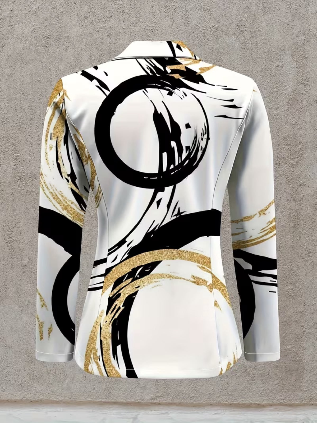 Noemielle™ | Abstract Brushstroke Tailored Blazer