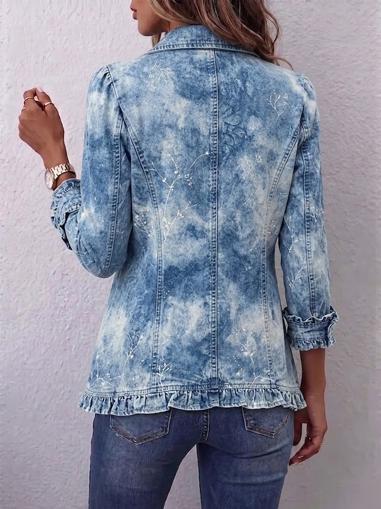 Jamison™ | Vintage Botanical Ruffle-Trim Jacket