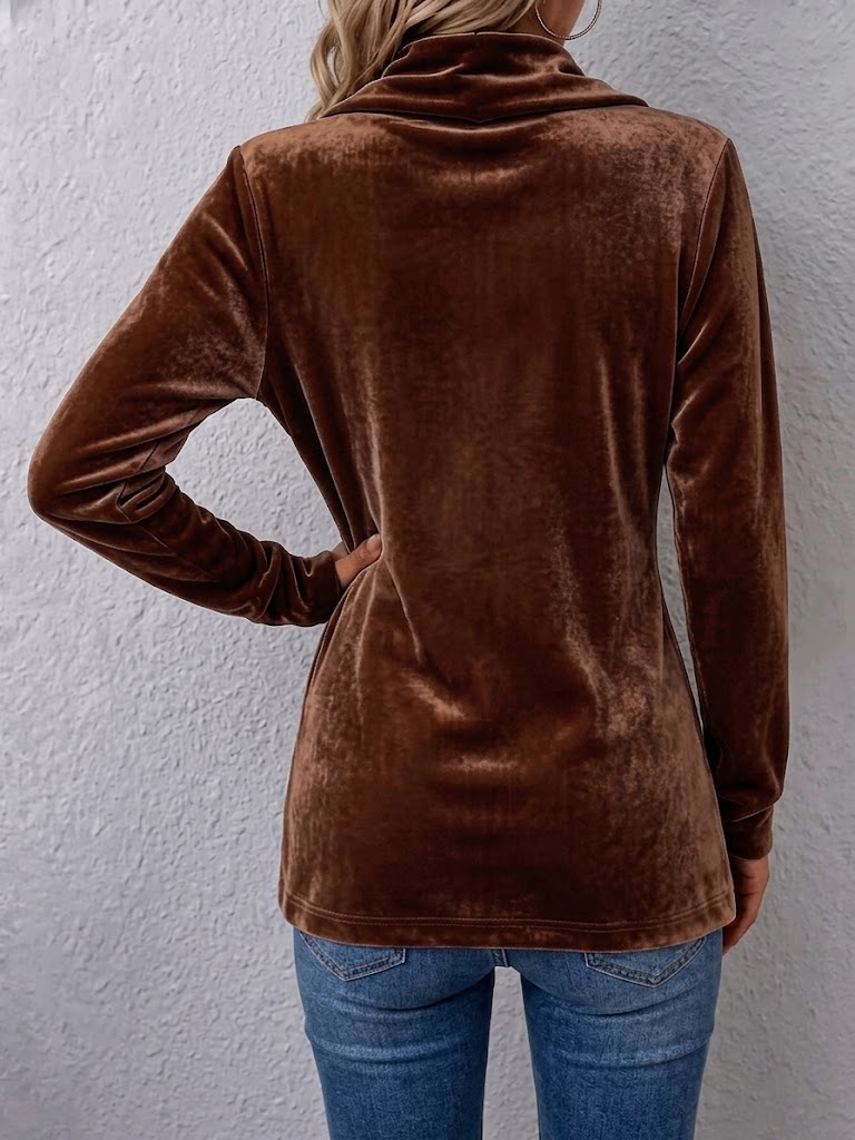 Carmella™ | Vintage Velvet Open-Front Longline Jacket