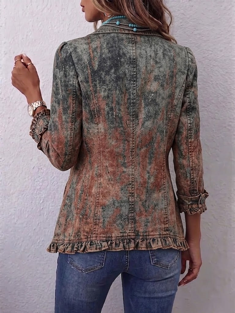 Bristow™ | Vintage Ombré Ruffle-Trim Jacket