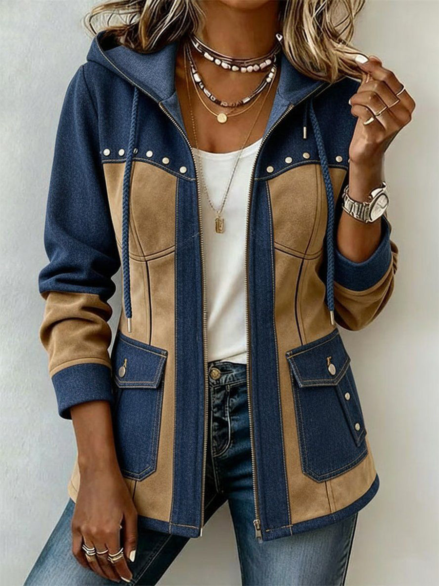 Fawnridge™ | Two-Tone Hooded Patchwork Jacket
