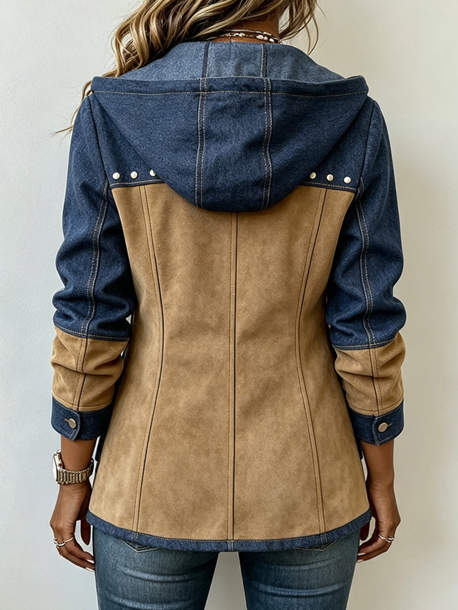 Fawnridge™ | Two-Tone Hooded Patchwork Jacket