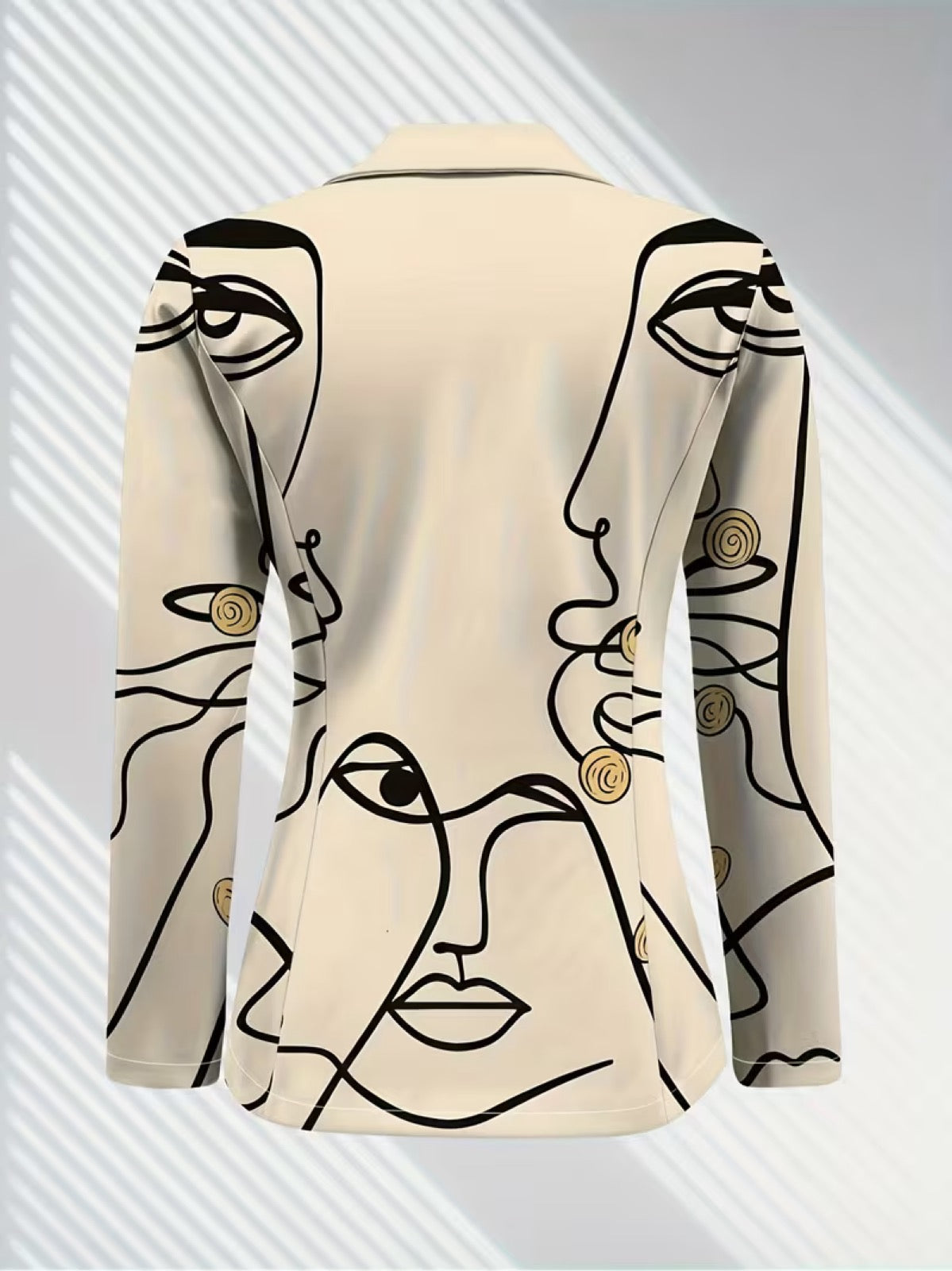 Coralie™ | Abstract Line Art Tailored Blazer