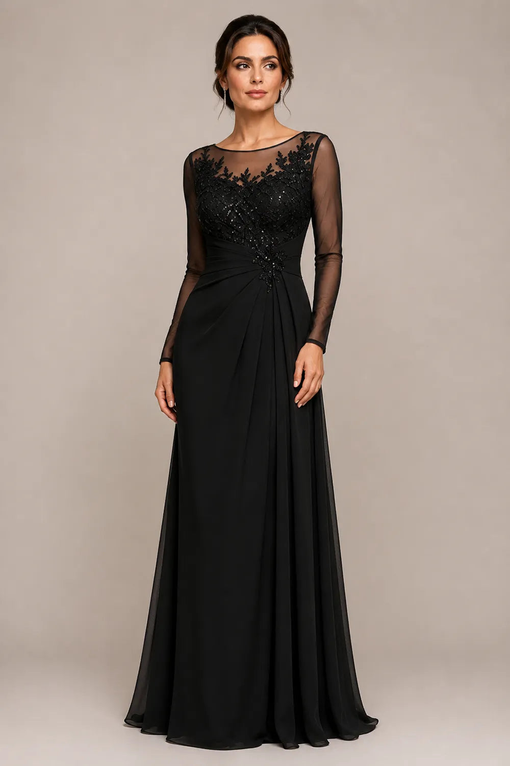 Alicia™ | Lace Bodice A-Line Evening Gown