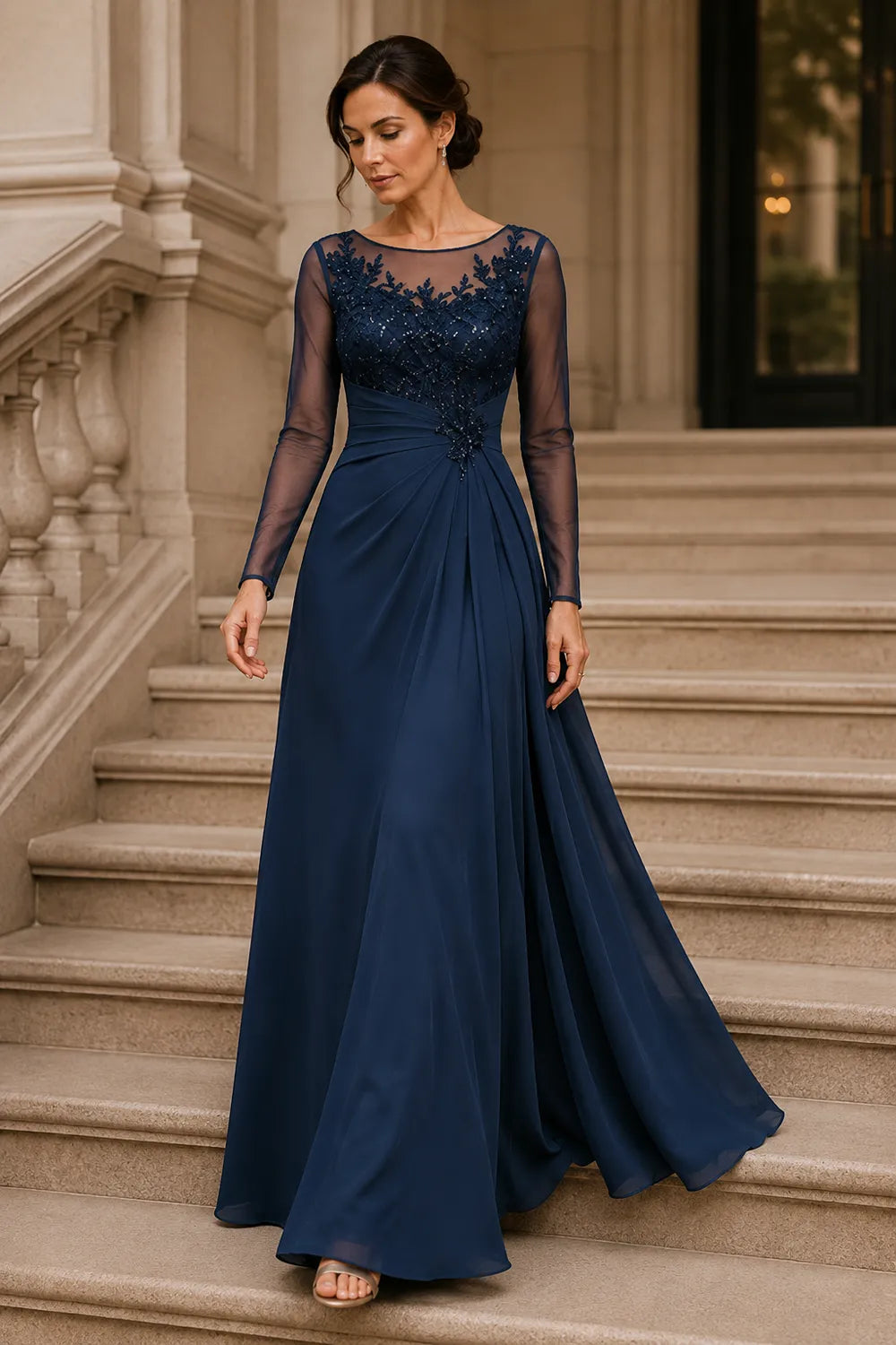 Alicia™ | Lace Bodice A-Line Evening Gown