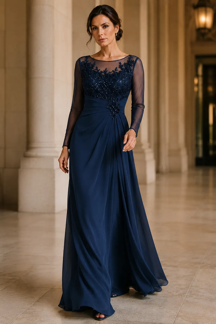 Alicia™ | Lace Bodice A-Line Evening Gown